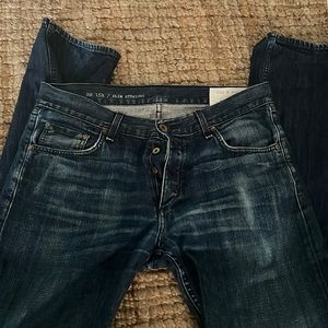 Rag & Bone 15x slim straight indigo 34